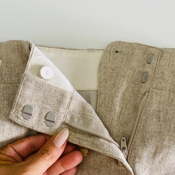 Ann Taylor Beige Neutral Wide Leg Wool Pants Sz 6 - Picture 10 of 12